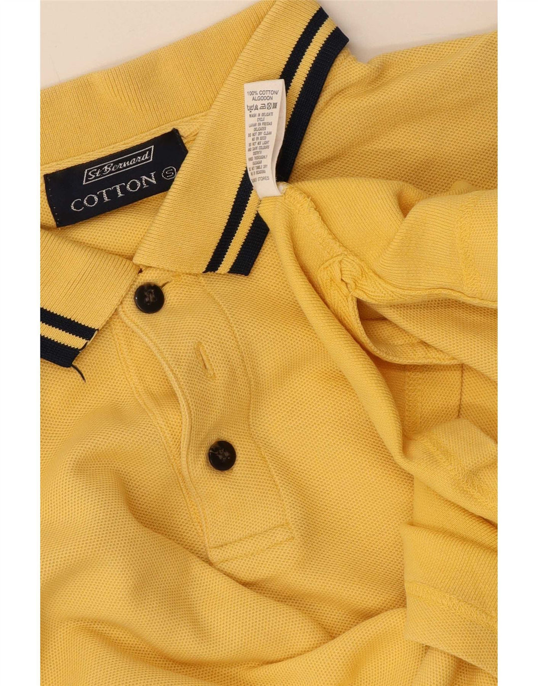 St. Polo da uomo Bernard Small Yellow Cotton
