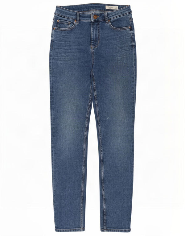 Marks & Spencer Donna The Lily Slim Jeans UK 10 Small W27 L30 Cotone blu