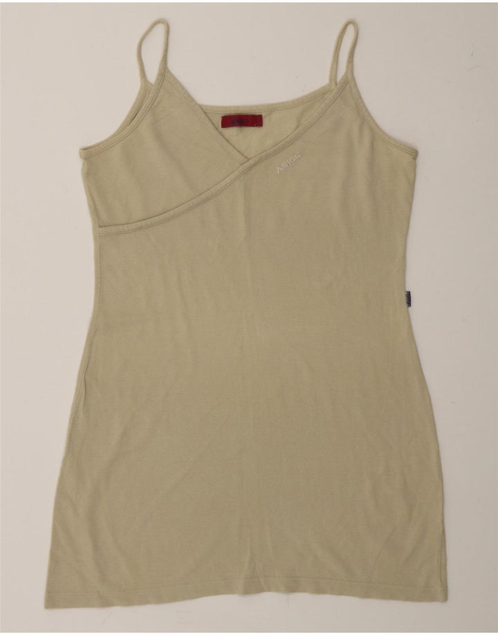 ASICS Womens Slip Dress UK 14 Large Beige Vintage Asics and Second-Hand Asics from Messina Hembry 