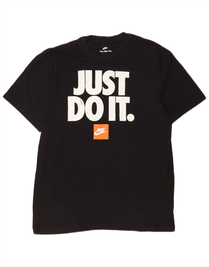 T-shirt grafica da uomo Nike Top in cotone nero medio