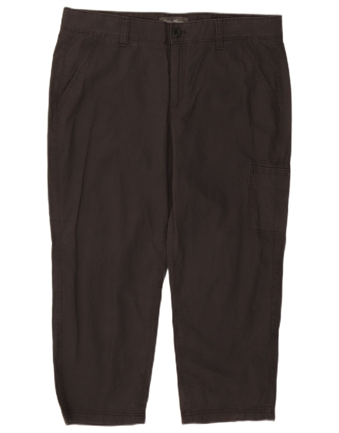 Pantaloni capri cargo dritti da donna EDDIE BAUER US 14 XL W36 L23 Grigio