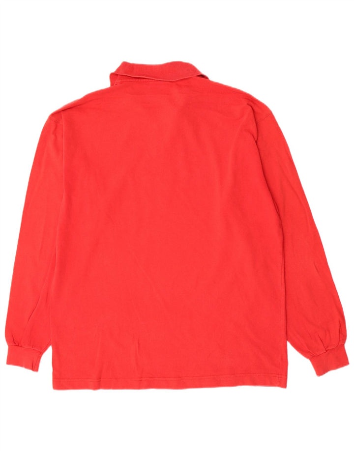 Polo da uomo a maniche lunghe North Sails in cotone rosso medio