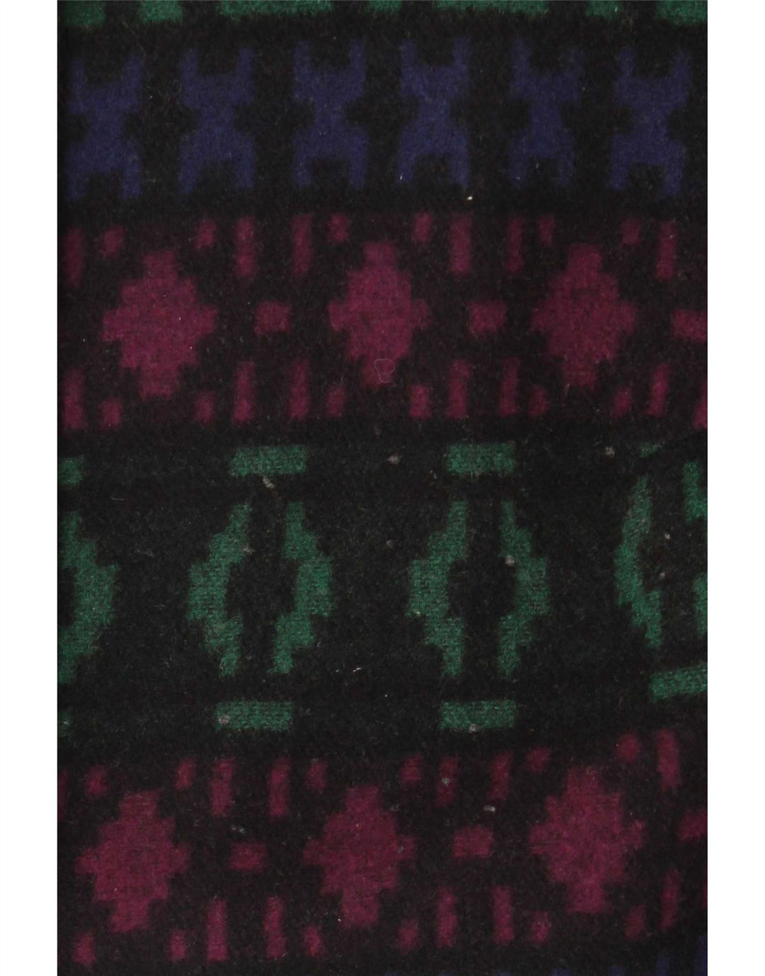 Soprabito da donna vintage UK 26 5XL Lana geometrica multicolore