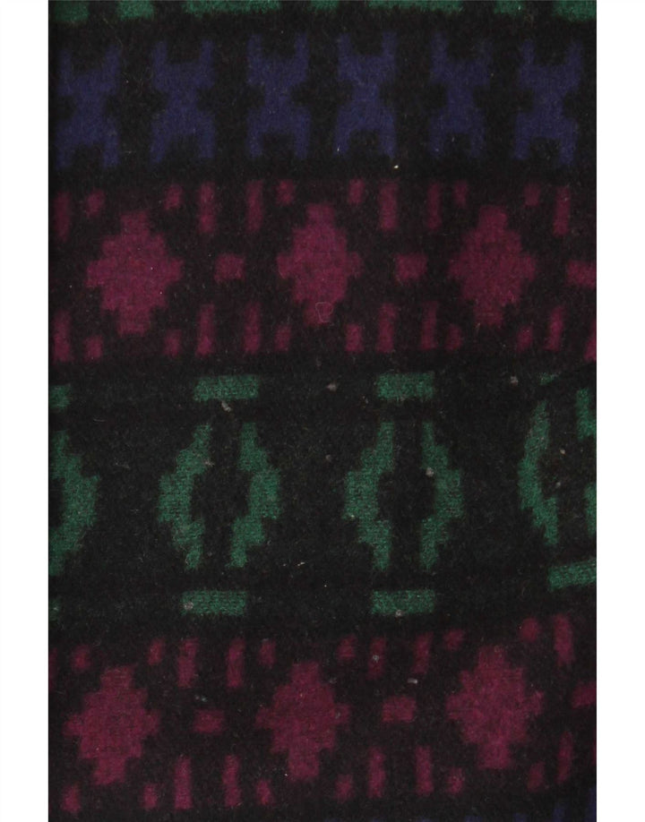 Soprabito da donna vintage UK 26 5XL Lana geometrica multicolore