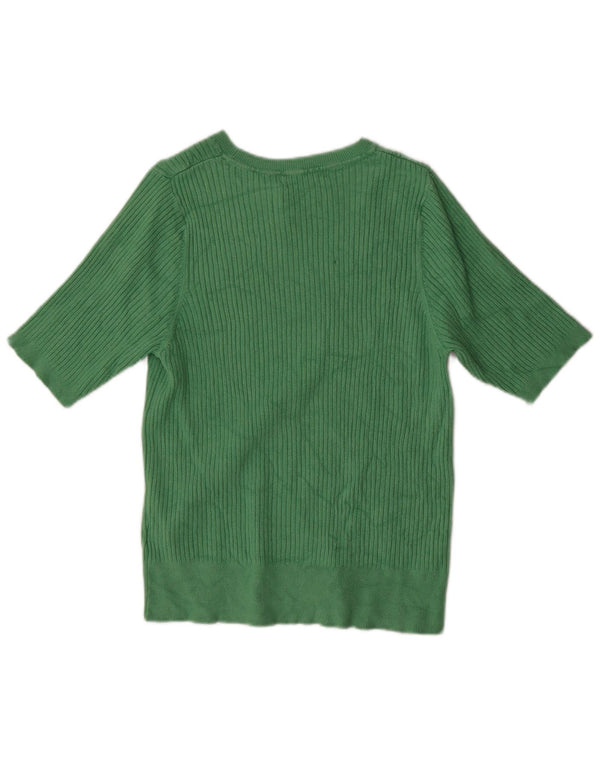 Maglione maglione con scollo a barca da donna Marks & Spencer UK 16 grande verde
