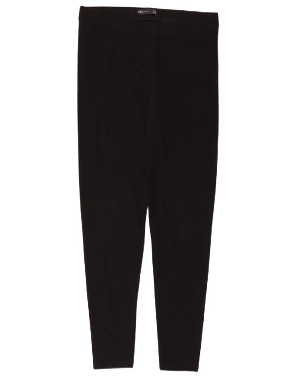 Leggings da donna Marks & Spencer UK 12 cotone nero medio