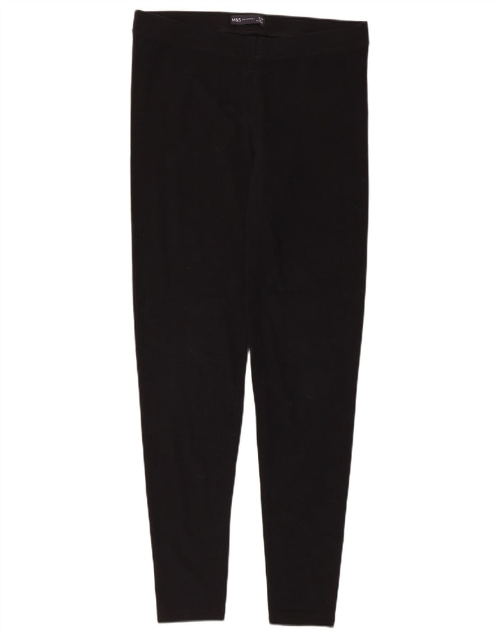 Leggings da donna Marks & Spencer UK 12 cotone nero medio
