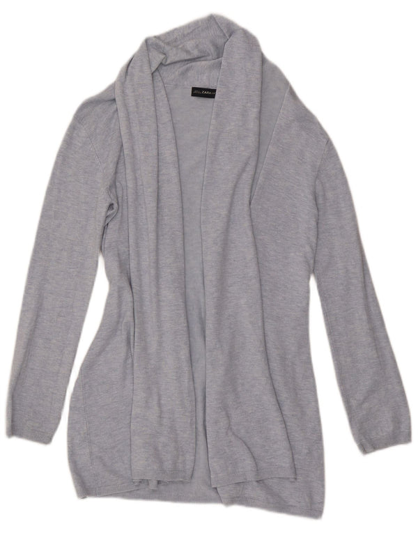 Maglione cardigan lungo da donna Zara UK 10 piccolo blu