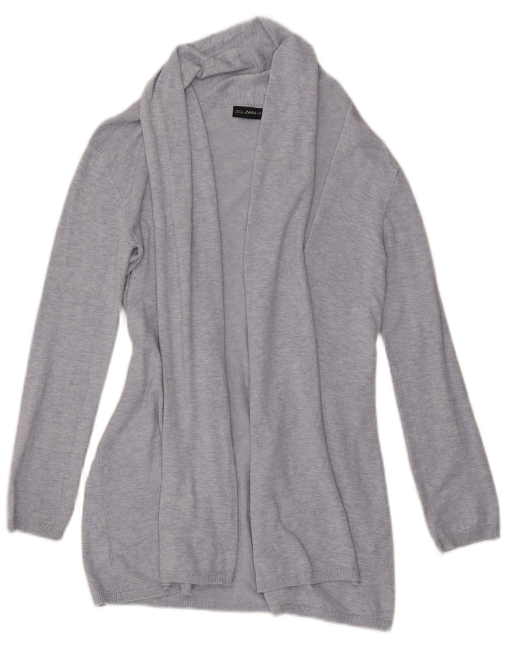 Maglione cardigan lungo da donna Zara UK 10 piccolo blu