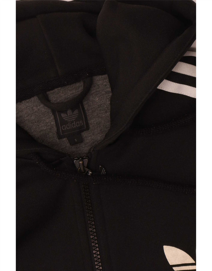 Maglione con cappuccio e zip da donna Adidas UK 16 grande poliestere nero