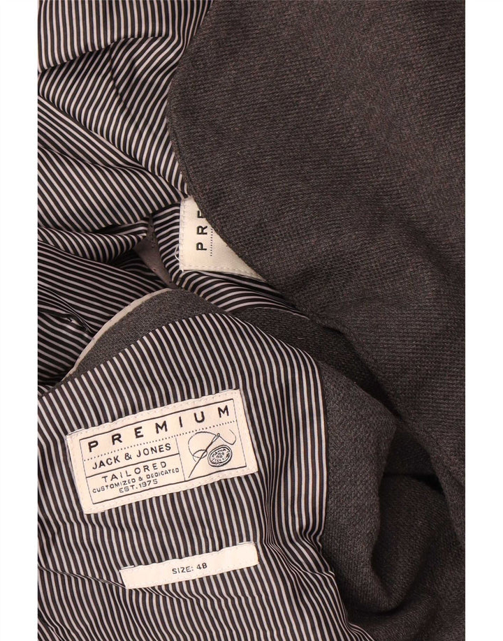 Giacca blazer da uomo a 2 bottoni Jack & Jones EU 48 Poliestere grigio medio