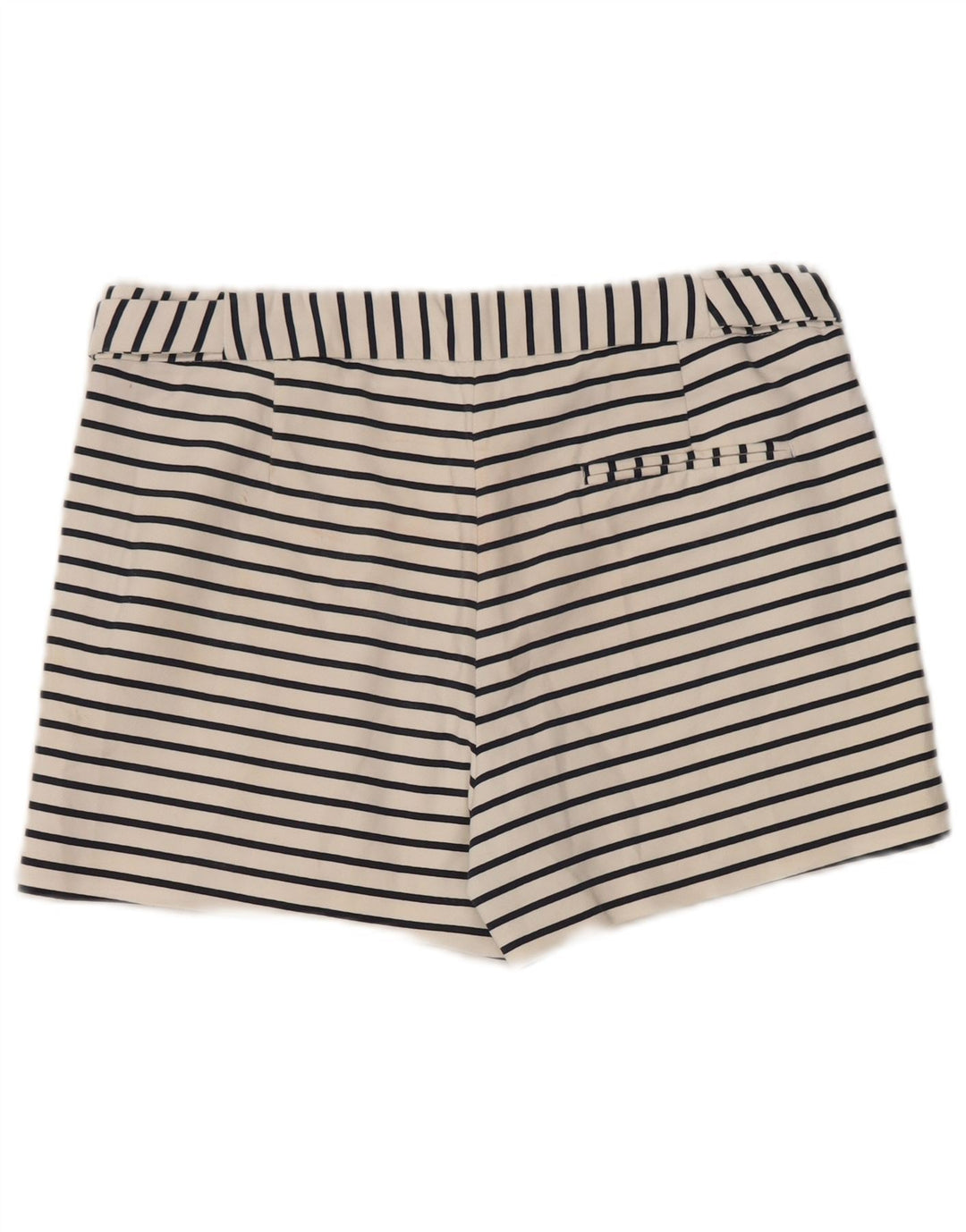 Pantaloni caldi da donna Zara medi W30 in cotone a righe bianche