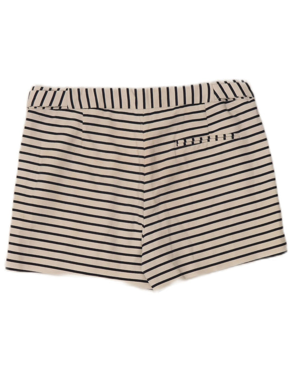 Pantaloni caldi da donna Zara medi W30 in cotone a righe bianche