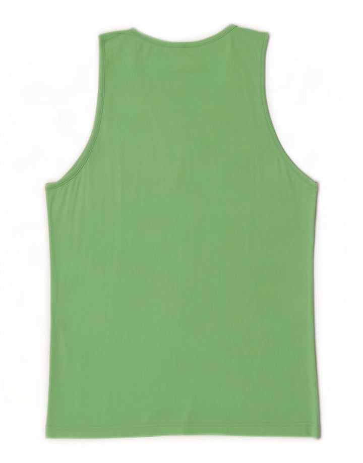 Canotta Adidas da uomo piccola in cotone verde