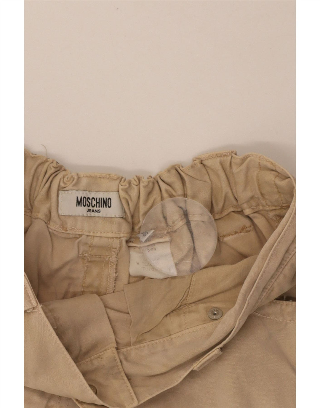 MOSCHINO Mens Graphic Casual Shorts W36 Large Beige