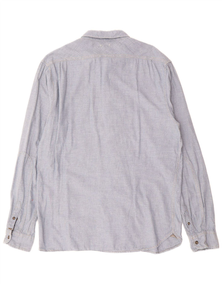 Camicia da uomo SCOTCH & SODA in cotone blu medio