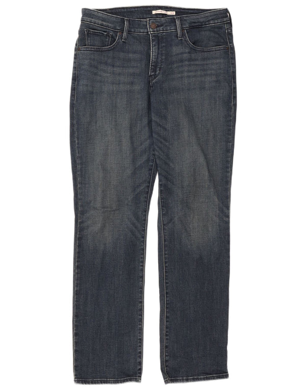 Levi's Donna 314 Shaping Straight Jeans US 16 2XL W33 L31 Cotone Blu