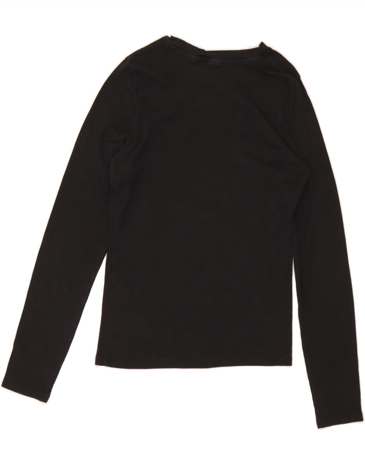 LEVI'S Womens Top Long Sleeve UK 14 Large Black Cotton Vintage Levi's and Second-Hand Levi's from Messina Hembry 