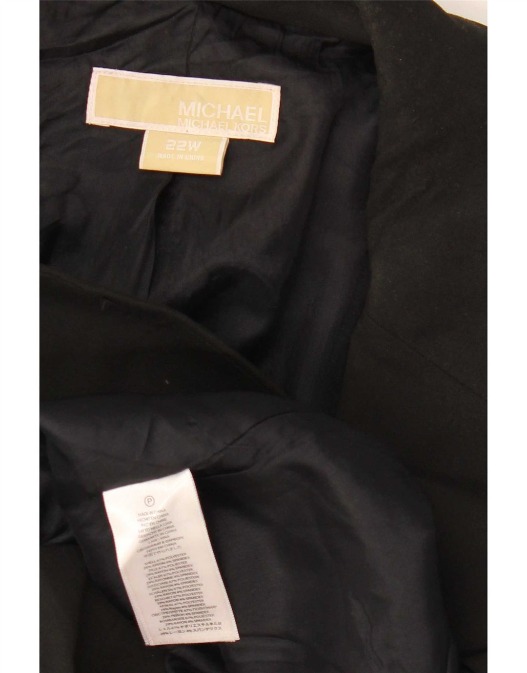 Michael Kors Giacca blazer da donna a 1 bottone US 22 3XL Poliestere nero Modern