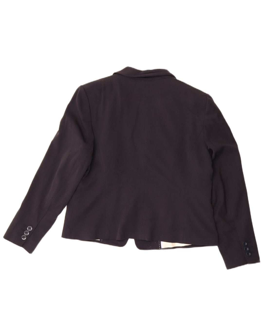 Giacca blazer a 1 bottone da donna Marks & Spencer UK 18 XL poliestere blu navy
