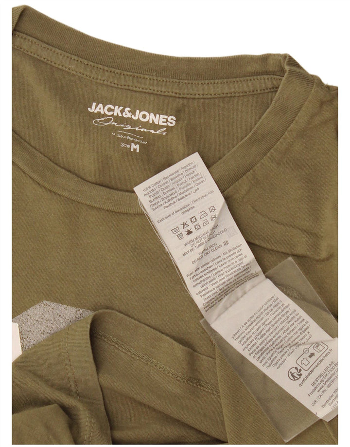 T-shirt grafica da uomo Jack & Jones Top in cotone kaki medio
