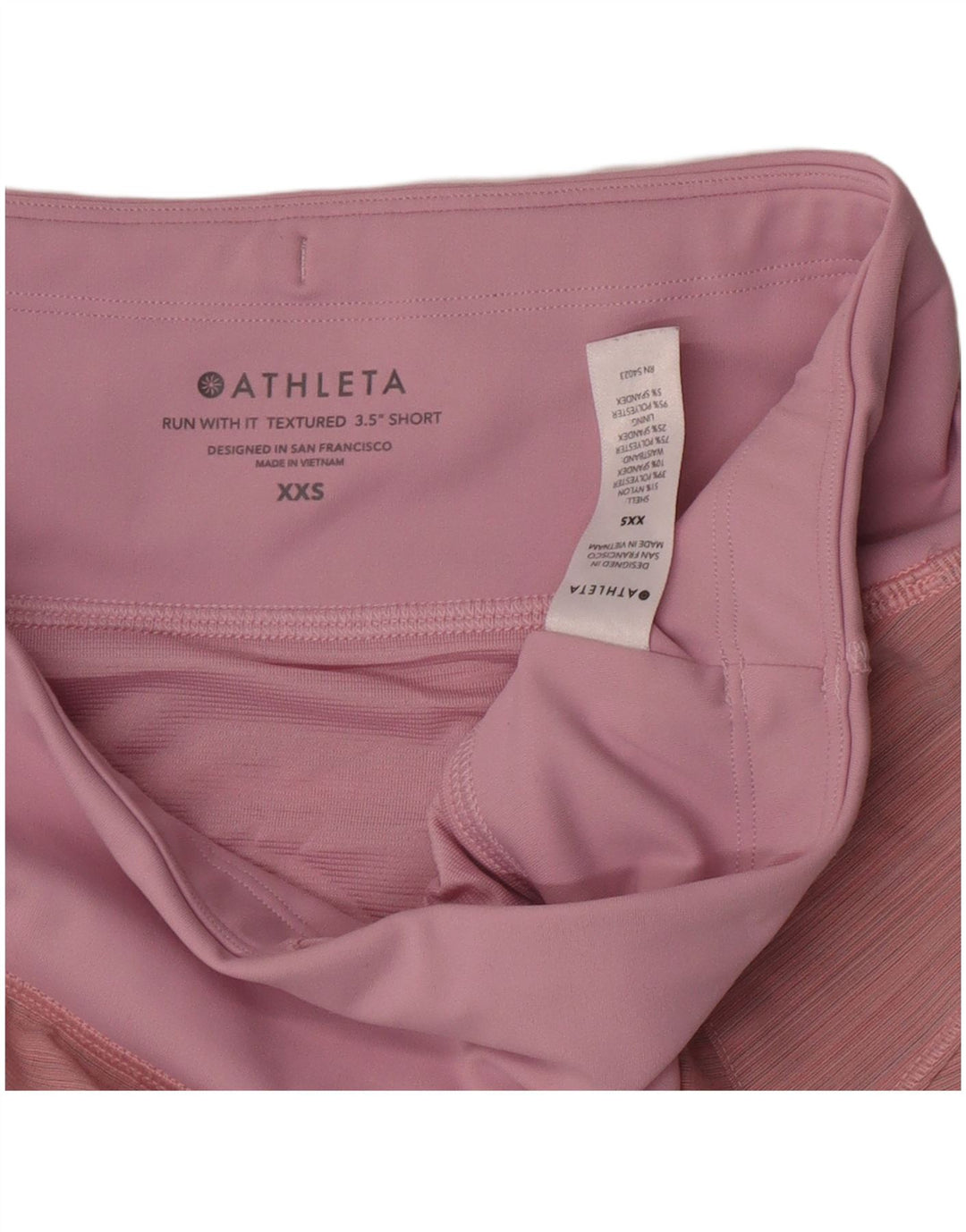 Pantaloncini sportivi da donna Athleta UK 2 2XS Nylon rosa