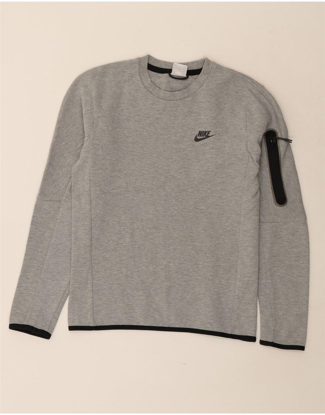 Felpa da uomo Nike Jumper XS in cotone chiazzato grigio