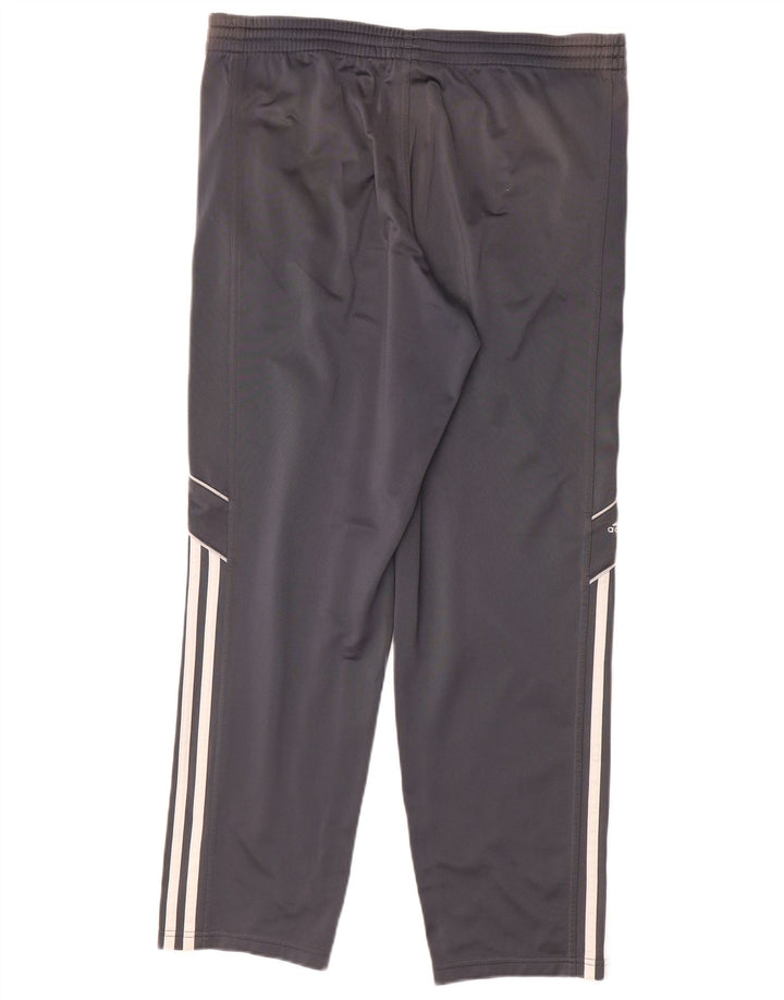 ADIDAS Boys Tracksuit Trousers 15-16 Years Grey Polyester