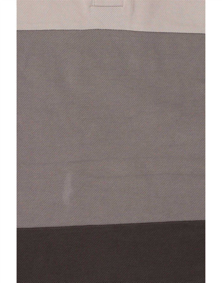 Polo Nike da uomo piccola in cotone color block grigio