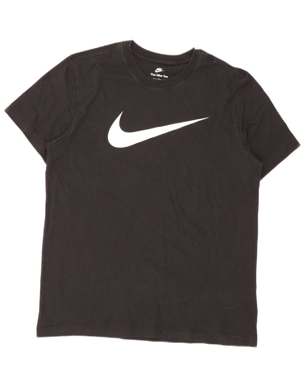 T-shirt grafica da uomo Nike Top grande in cotone nero