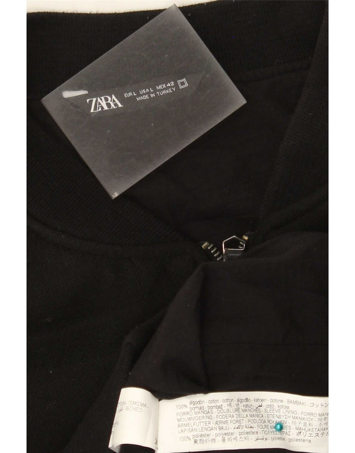 Giubbotto bomber da uomo Zara UK 40 grande cotone nero
