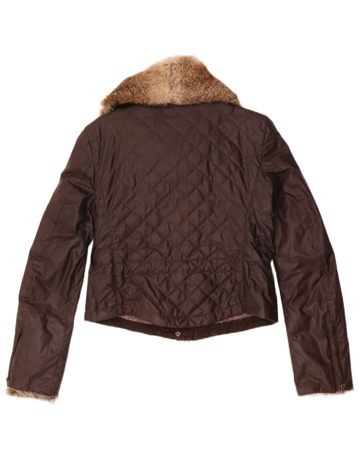 Giacca trapuntata corta da donna Belstaff IT 44 cotone marrone medio