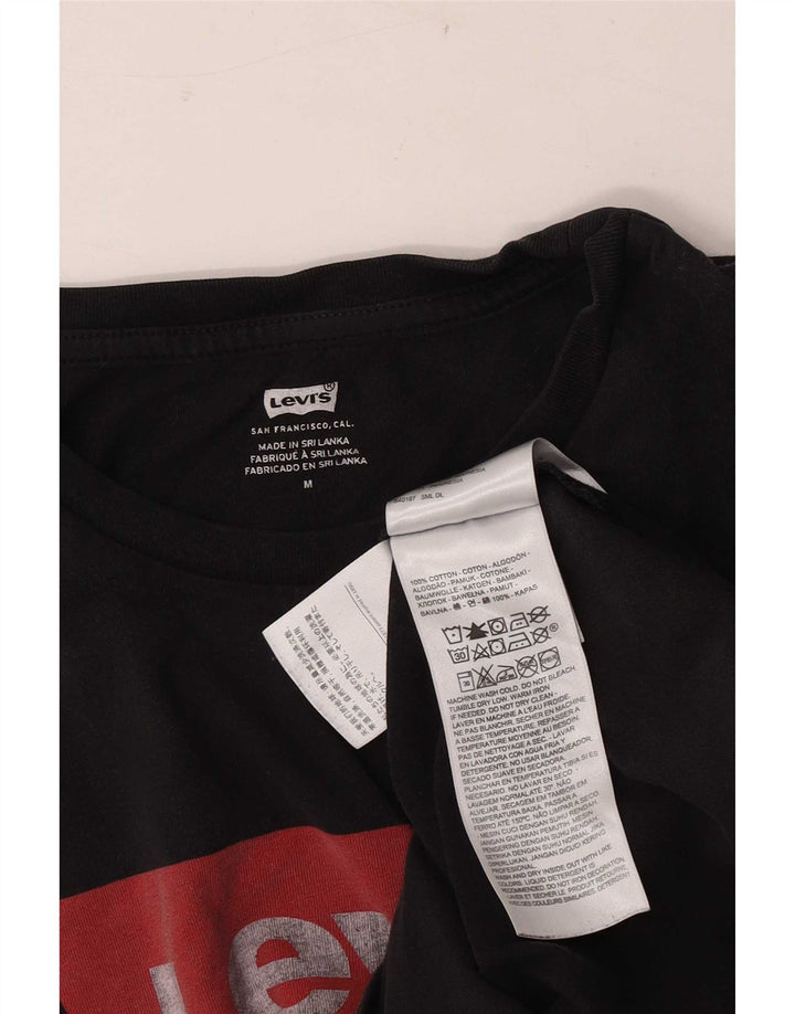 T-shirt grafica da uomo Levi's Top in cotone nero medio