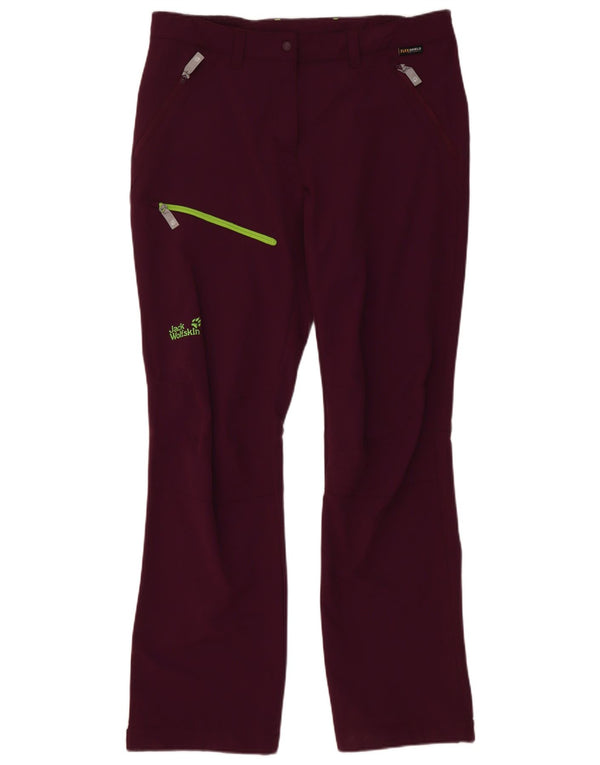 Pantaloni cargo bootcut da donna Jack Wolfskin UK 14/16 Large W34 L32 Borgogna