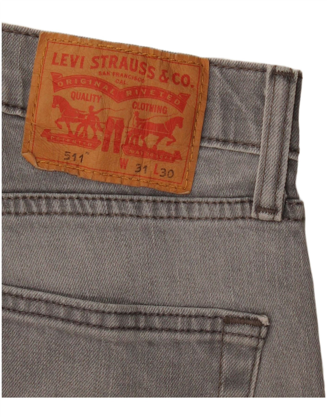 LEVI'S Mens 511 Slim Jeans  W31 L30 Grey Cotton