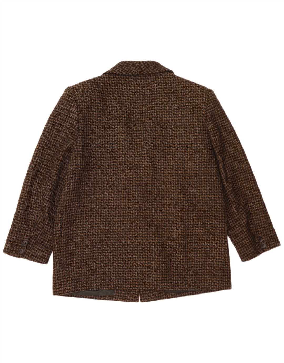 Giacca blazer vintage da donna a 2 bottoni vestibilità ampia IT 48 XL pied de poule nero
