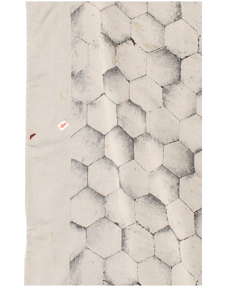 Sciarpa rettangolare geometrica da uomo vintage, taglia unica, classica geometrica grigia