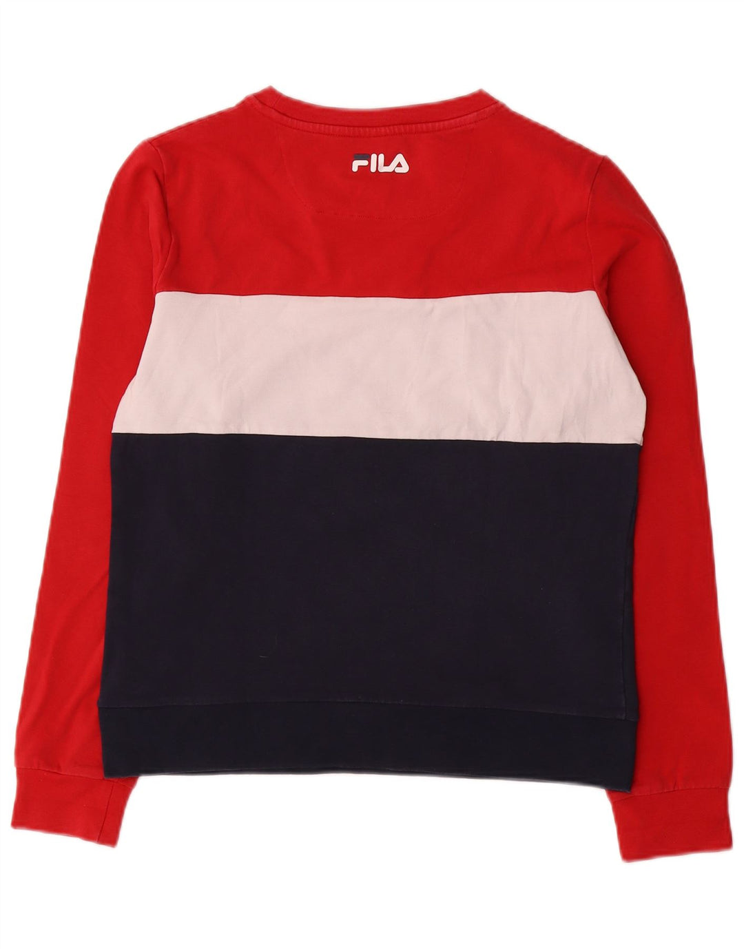 Felpa grafica da donna Fila Jumper UK 10 Small Red Colourblock