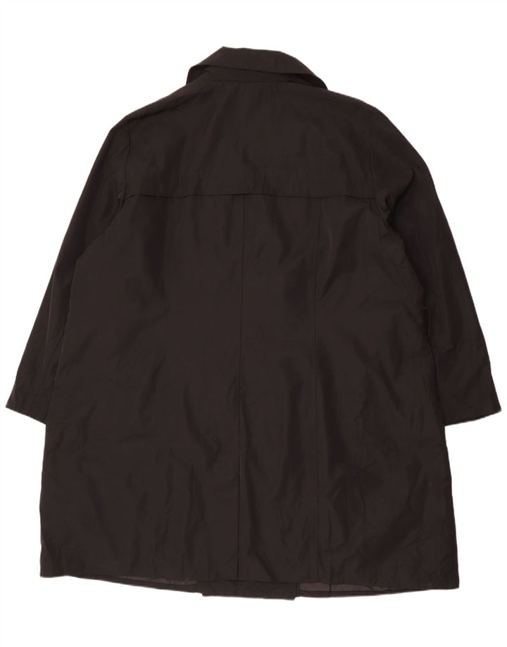 Trench autografato da donna Marks & Spencer UK 24 4XL poliestere nero