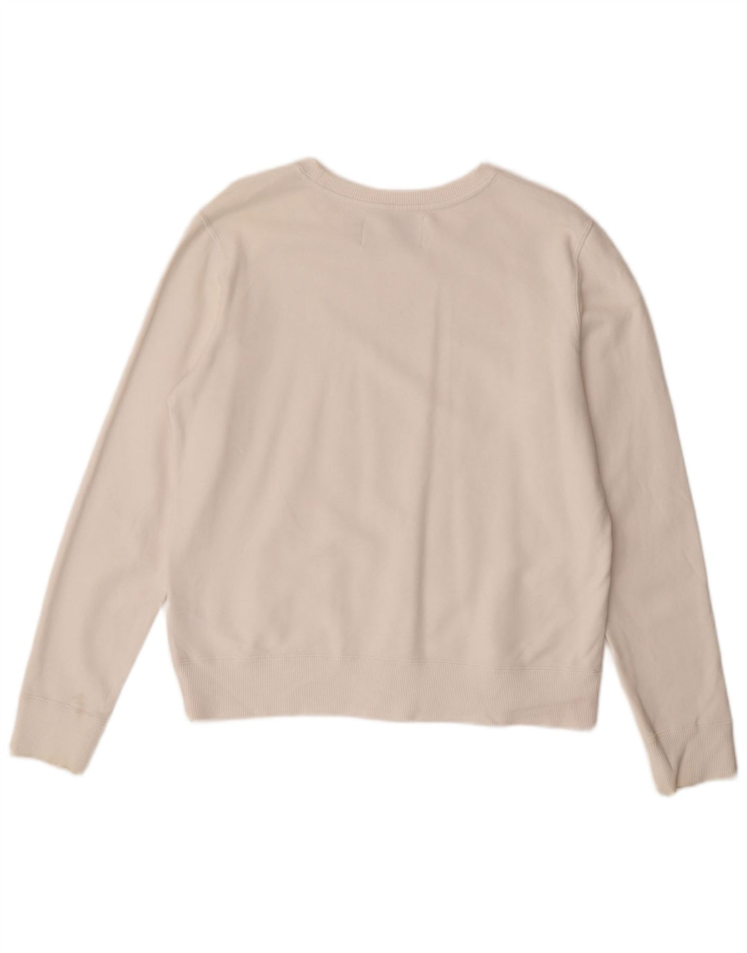 Felpa grafica da donna Calvin Klein Jeans Jumper UK 14 Medium White