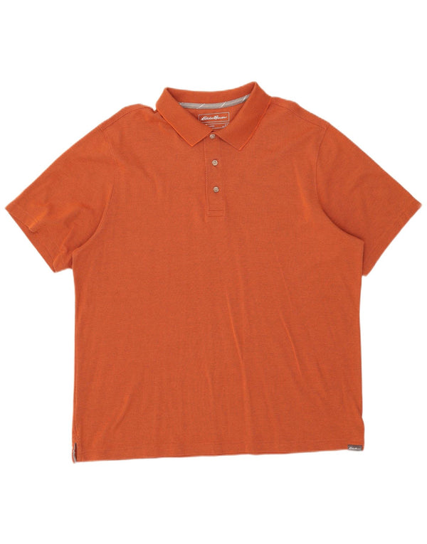 Polo da uomo Eddie Bauer grande in cotone arancione