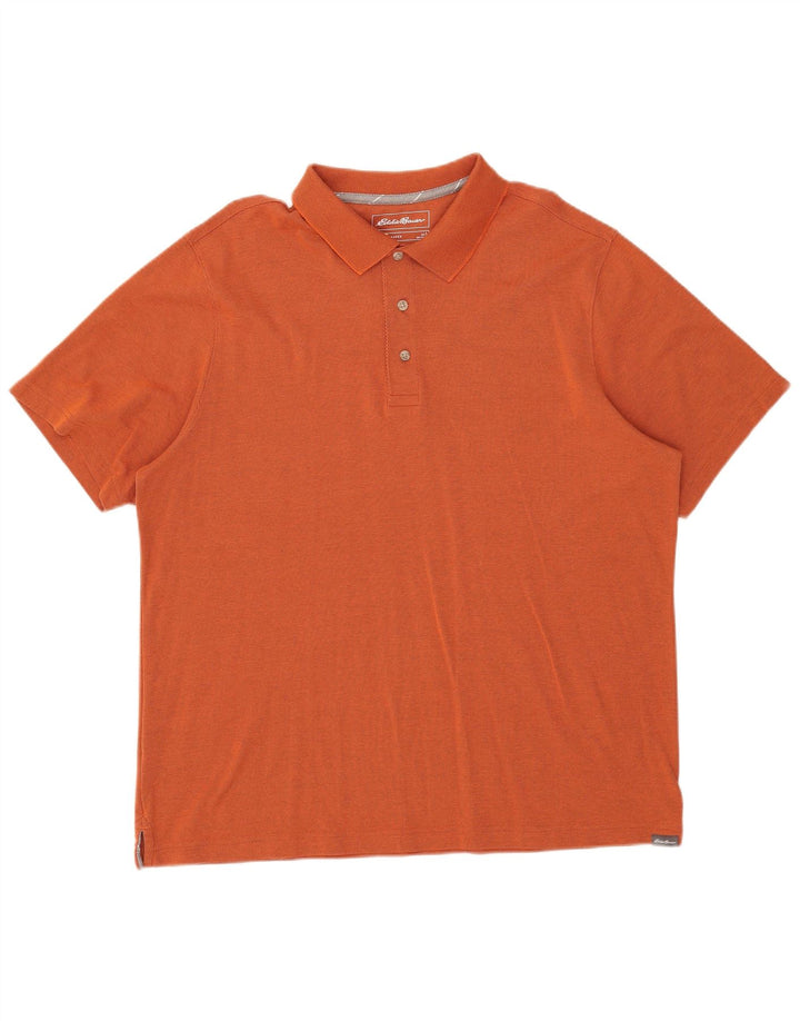 Polo da uomo Eddie Bauer grande in cotone arancione