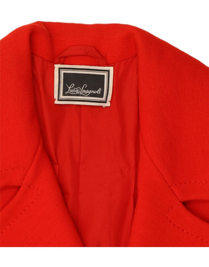 LUISA SPAGNOLI Womens Overcoat UK 10 Small Red Vintage Luisa Spagnoli and Second-Hand Luisa Spagnoli from Messina Hembry 
