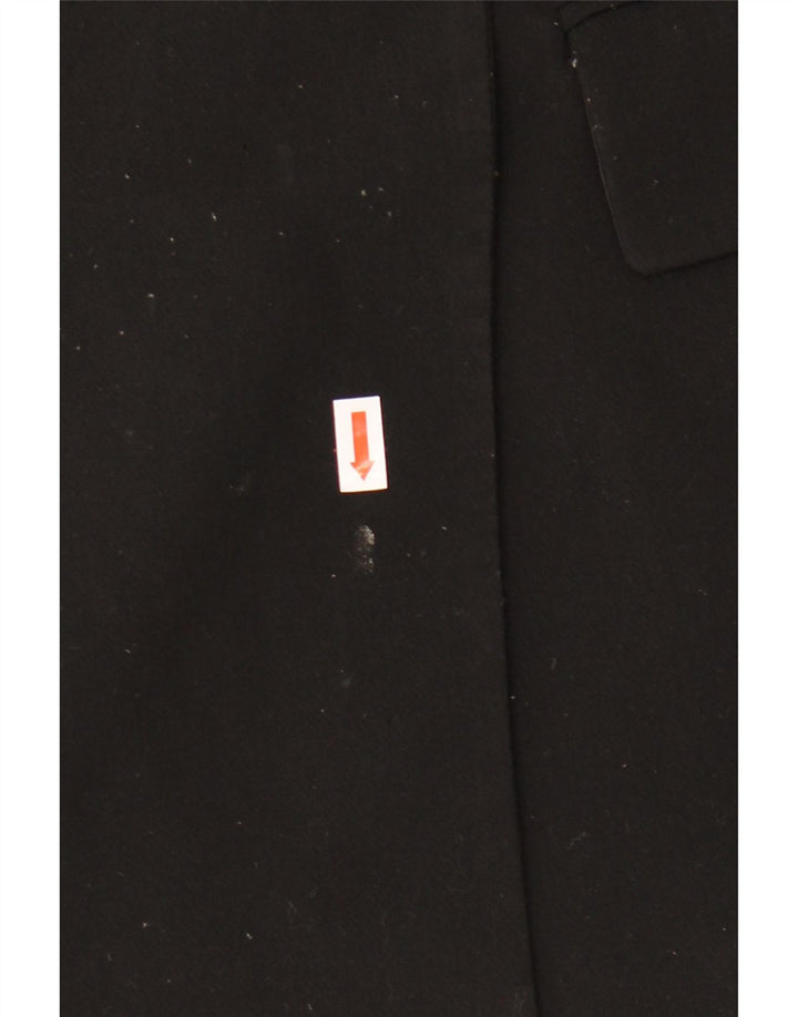 Giacca blazer doppiopetto da donna ZARA UK 10 piccola poliestere nero