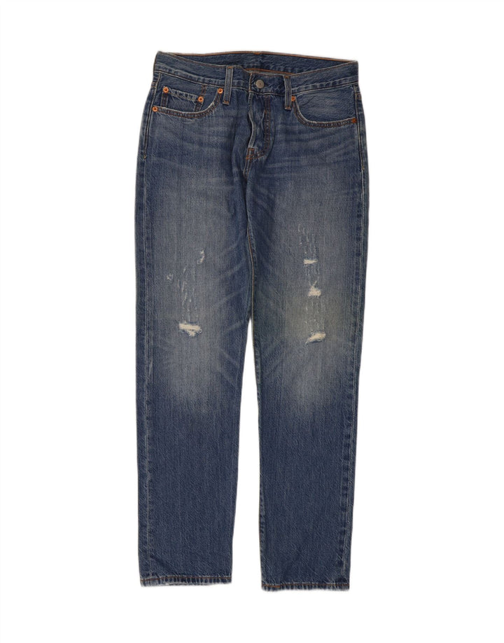 Levi's Donna 501 CT Jeans dritti invecchiati W26 L30 Cotone blu