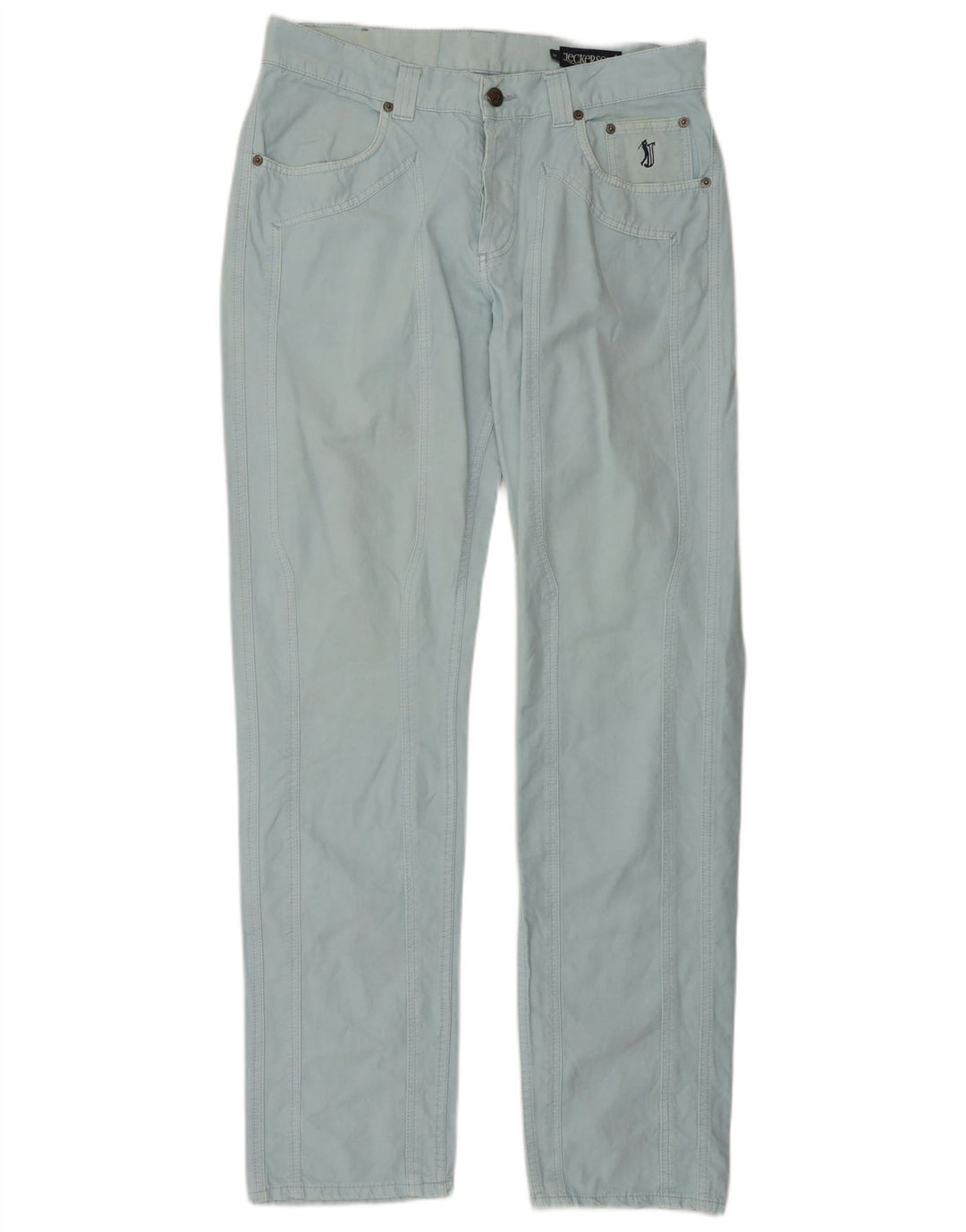 Jeans dritti da donna Jeckerson W34 L34 cotone blu