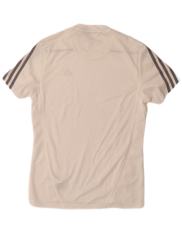 T-shirt Adidas Climalite da uomo Top XS poliestere bianco