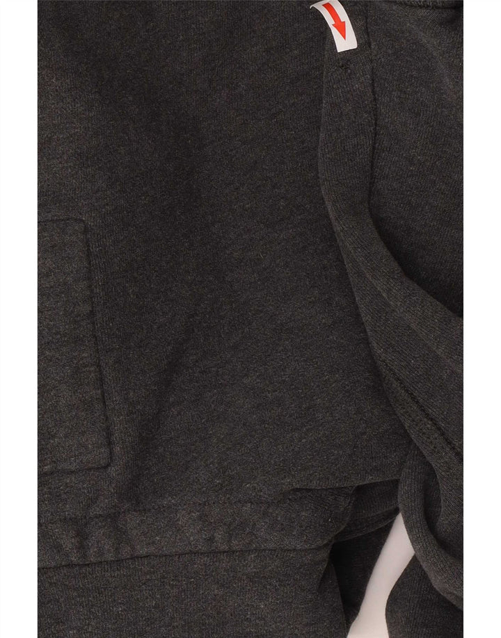 Maglione con cappuccio e zip da uomo Fat Face grande in cotone grigio