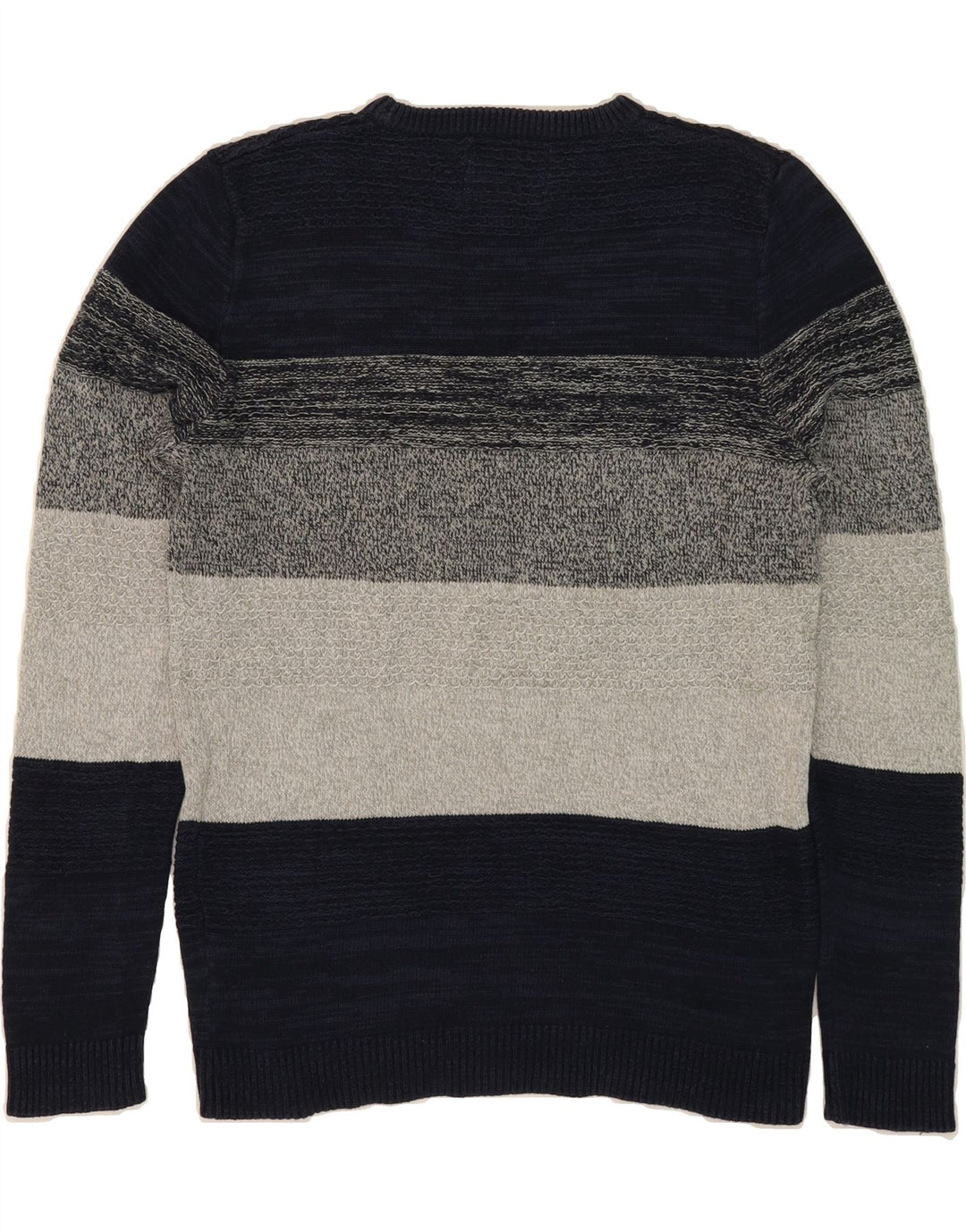 JACK & JONES Mens Crew Neck Jumper Sweater Small Multicoloured Striped Vintage Jack & Jones and Second-Hand Jack & Jones from Messina Hembry 