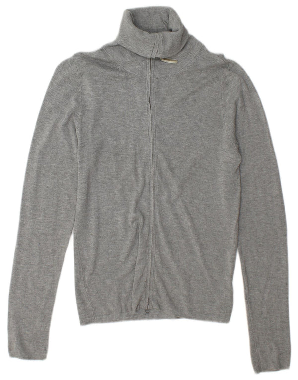 Maglione cardigan da donna Zara UK 12 Rayon grigio medio